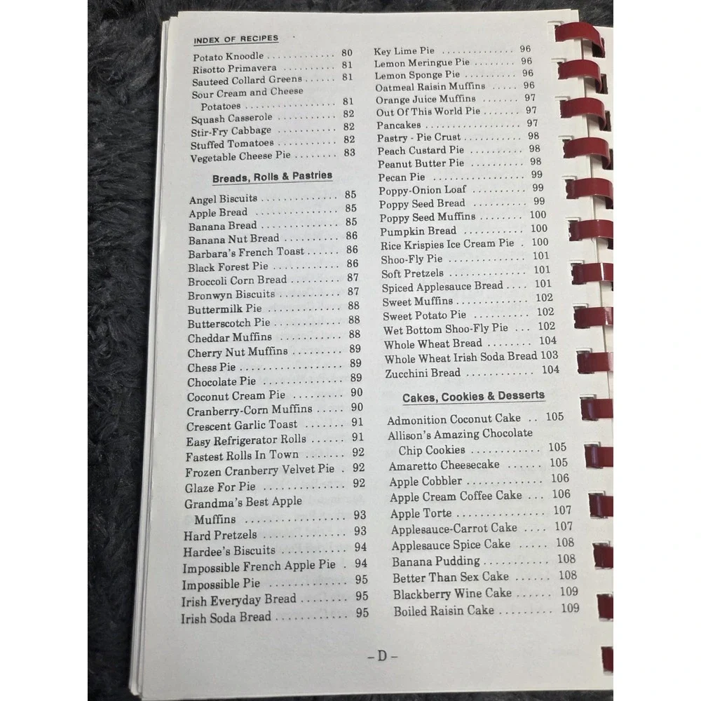 Our Lady Of Mercy Catholic Church Cookbook Winston-Salem, NC‎ 1993 Spiral